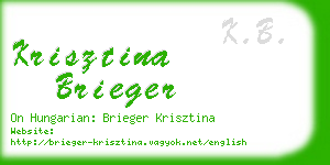 krisztina brieger business card